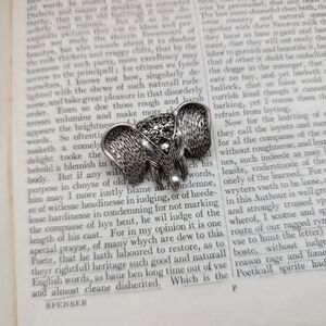 Silver Elephant Brooch